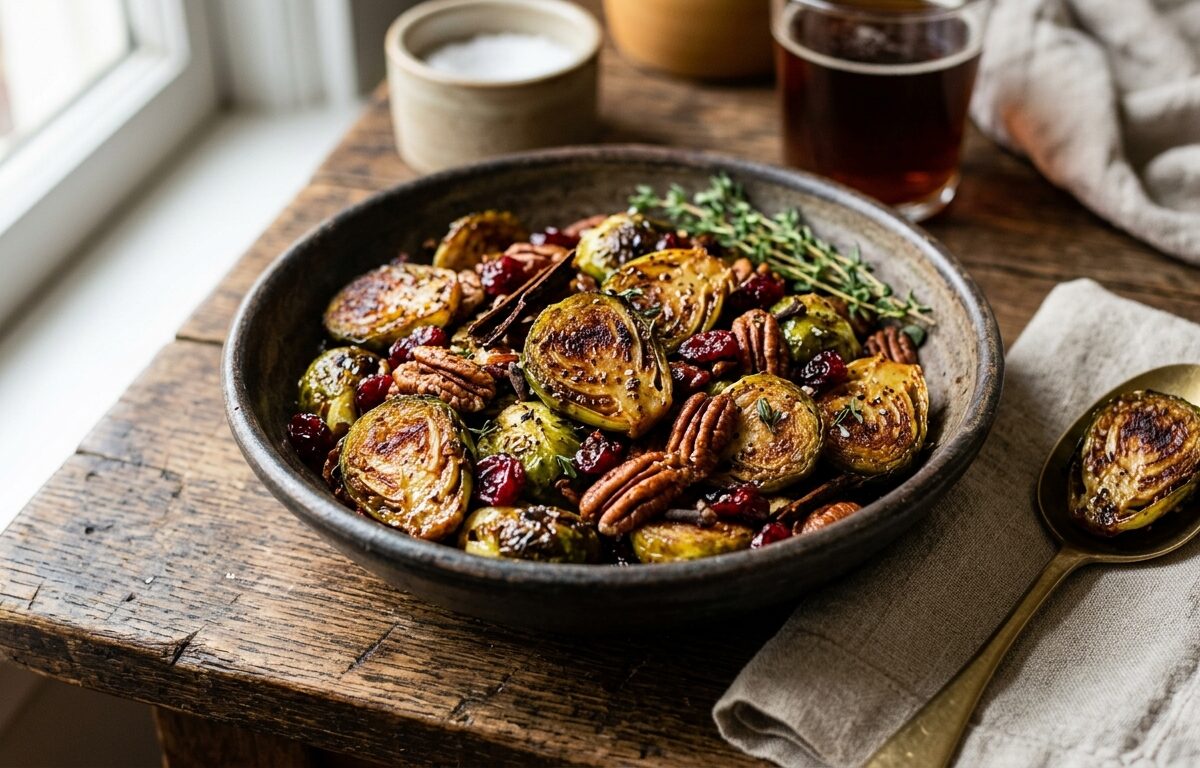 Cinnamon and Clove Roasted Brussels Sprouts - main hero image