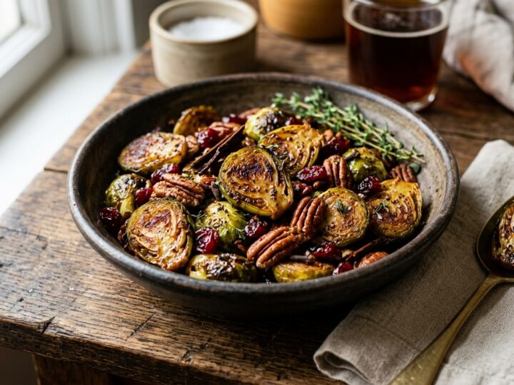 Cinnamon and Clove Roasted Brussels Sprouts - main hero image