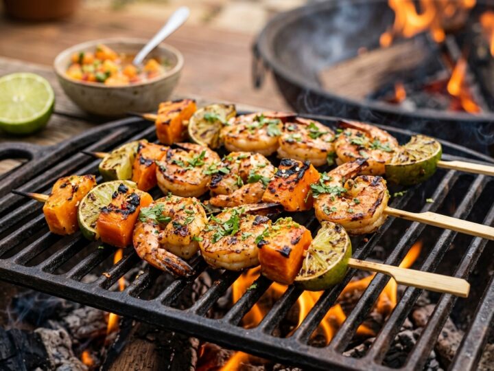 Papaya and Lime Grilled Shrimp Skewers - main hero image