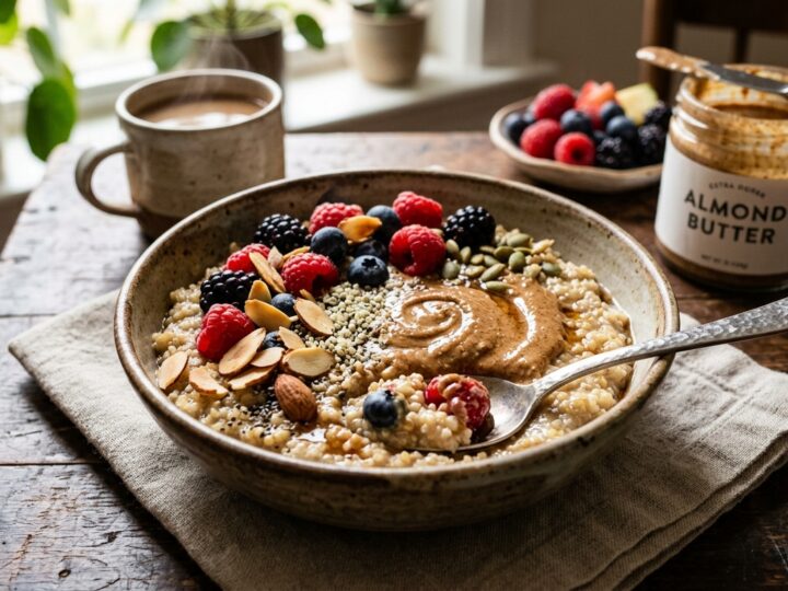 Almond Butter Quinoa Breakfast Bowl - main hero image