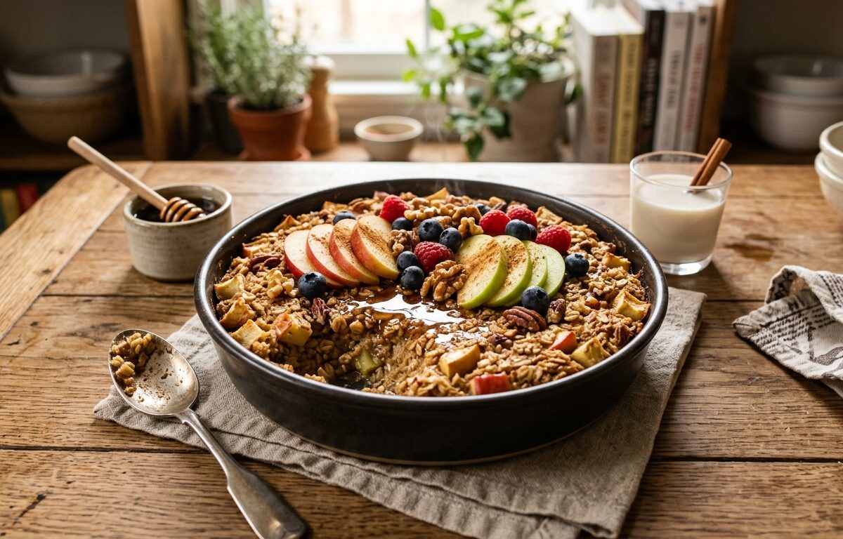 Healthy Apple Cinnamon Baked Oatmeal - main hero image