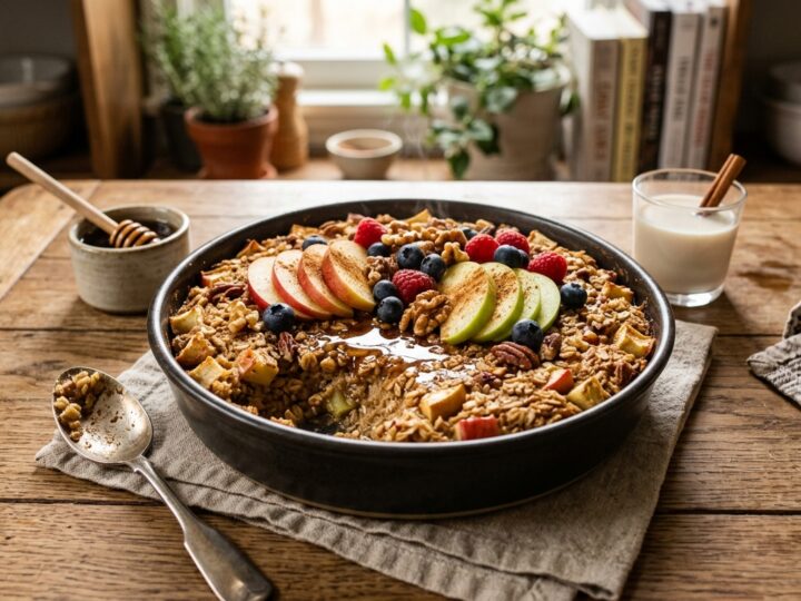 Healthy Apple Cinnamon Baked Oatmeal - main hero image