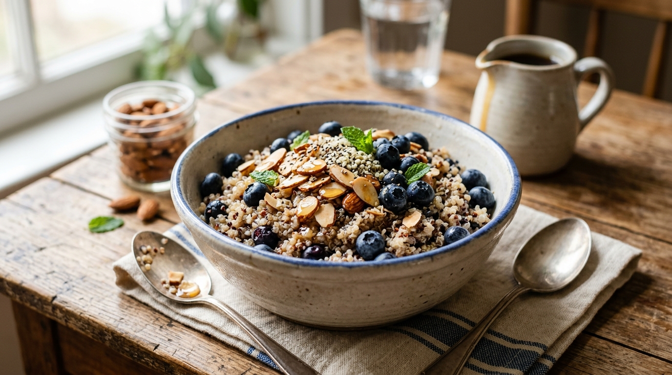 Blueberry Almond Quinoa Breakfast Bowl - main hero image