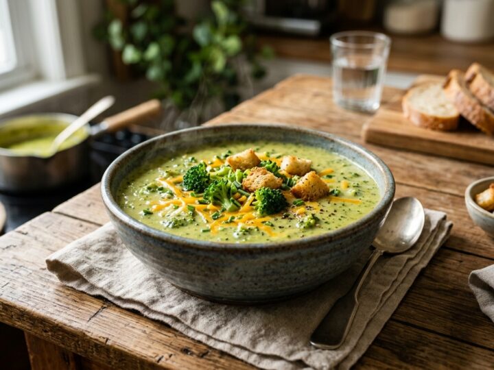 Healthy Broccoli Cheese Soup - main hero image