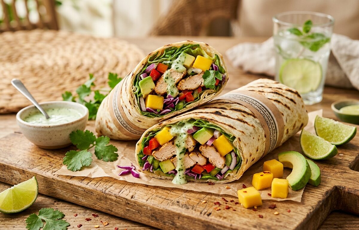 Mango Avocado Chicken Wraps - main hero image