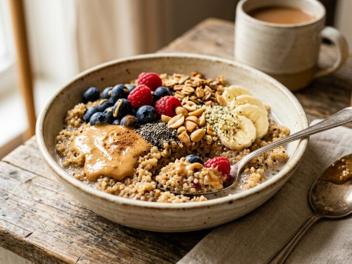 Peanut Butter Quinoa Breakfast Bowl - main hero image