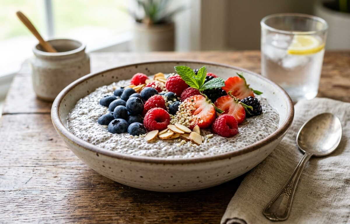 Chia Seed Pudding with Mixed Berries - main hero image