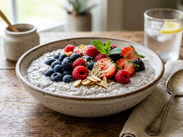 Chia Seed Pudding with Mixed Berries - main hero image