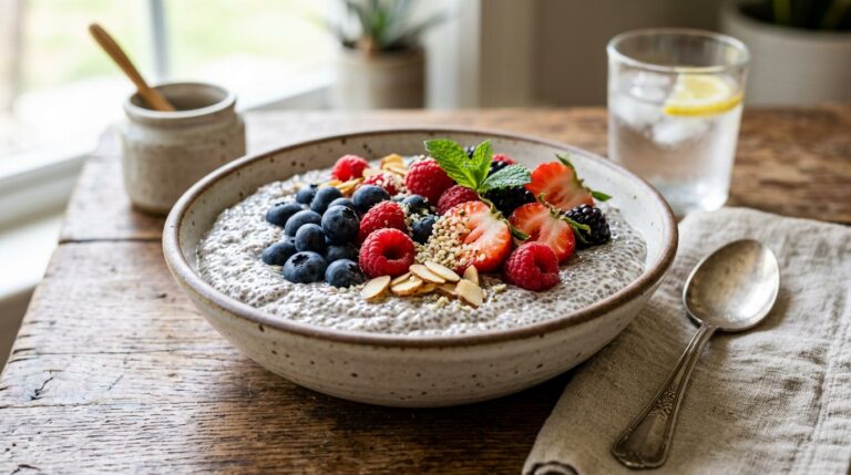 Chia Seed Pudding with Mixed Berries - main hero image