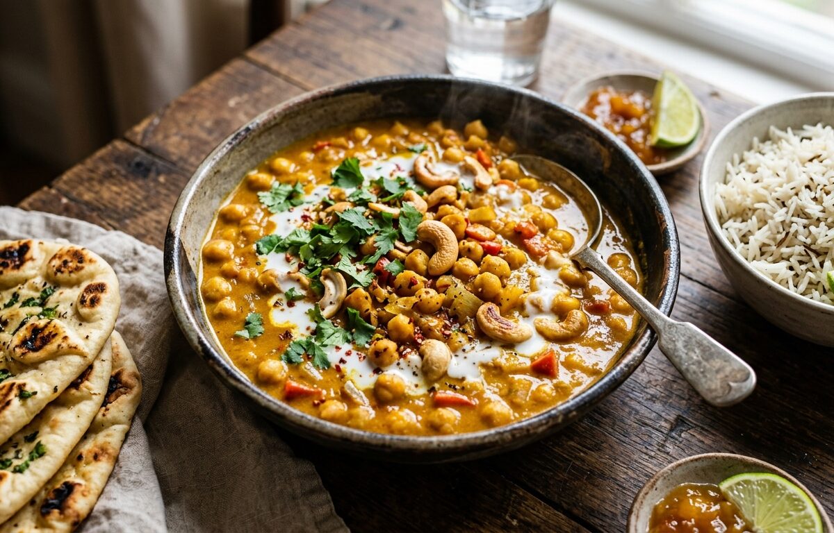 Cashew and Chickpea Curry - main hero image