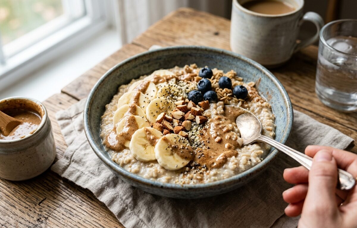 Oatmeal with Almond Butter and Banana - main hero image