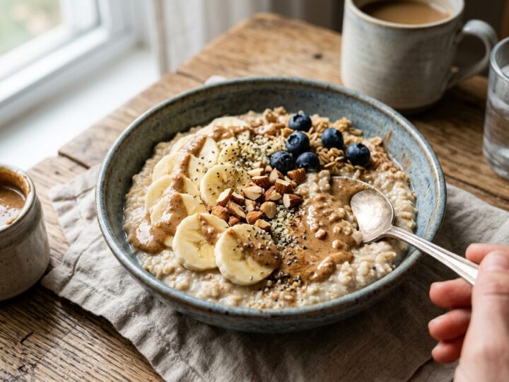 Oatmeal with Almond Butter and Banana - main hero image