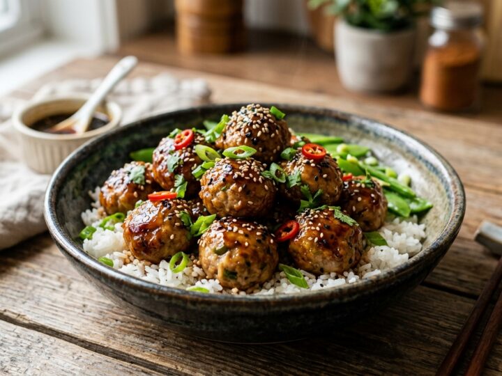Sesame Ginger Turkey Meatballs - main hero image