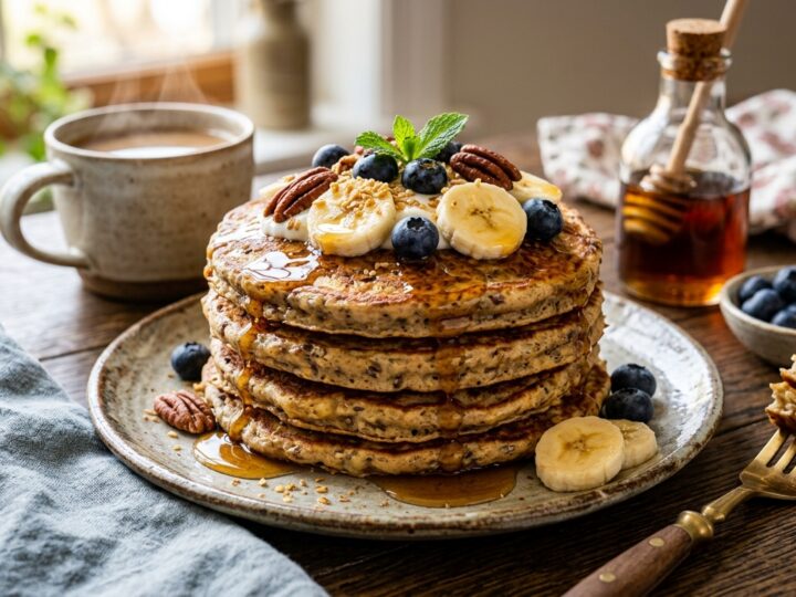 Flaxseed and Banana Pancakes - main hero image