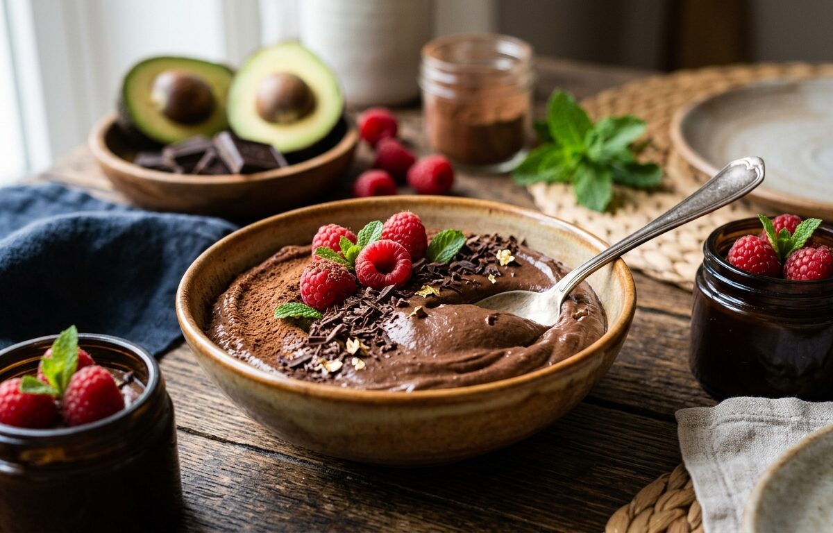 Healthy Chocolate Avocado Mousse - main hero image
