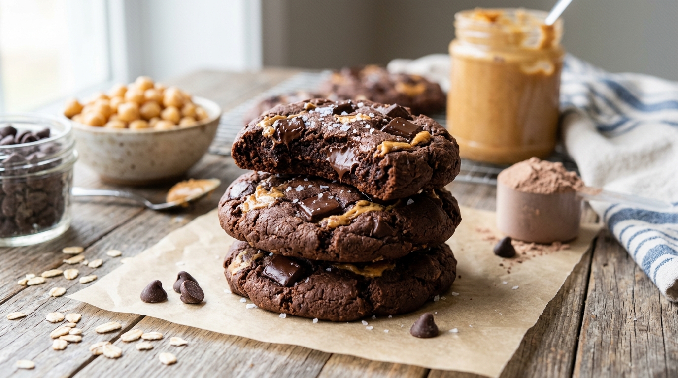 Protein-Packed Chocolate Chickpea Cookies - main hero image
