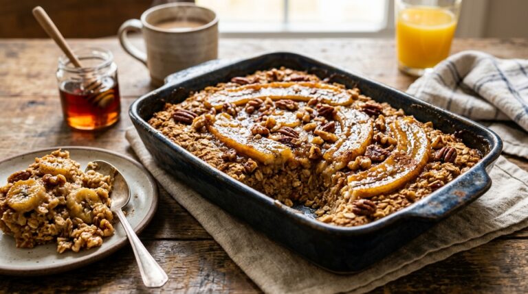 Caramelized Banana Oatmeal Bake - main hero image