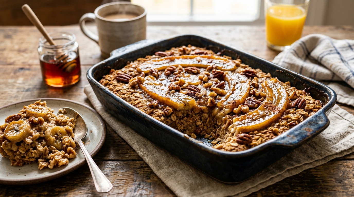 Caramelized Banana Oatmeal Bake - main hero image