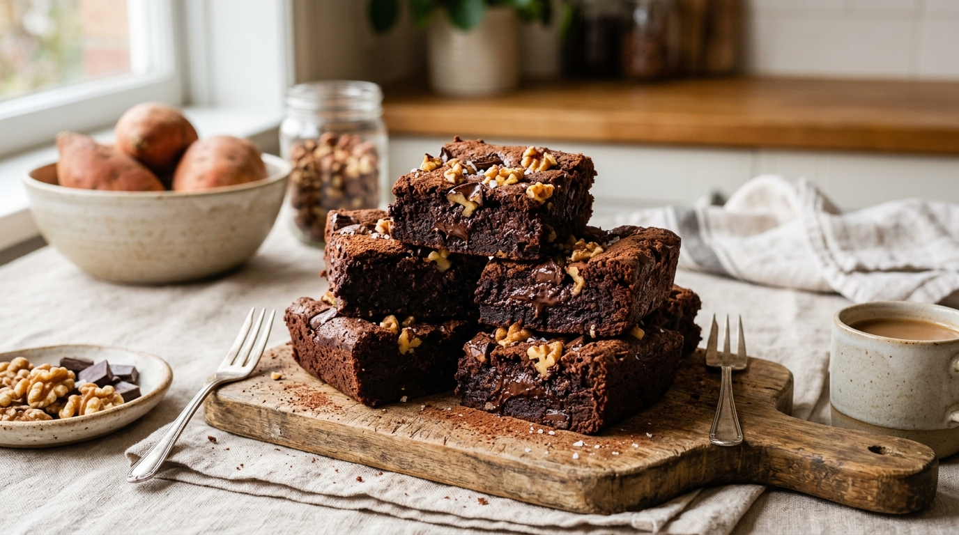 Healthy Sweet Potato Chocolate Brownies - main hero image