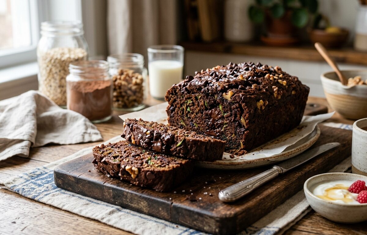 Healthy Chocolate Zucchini Bread - main hero image