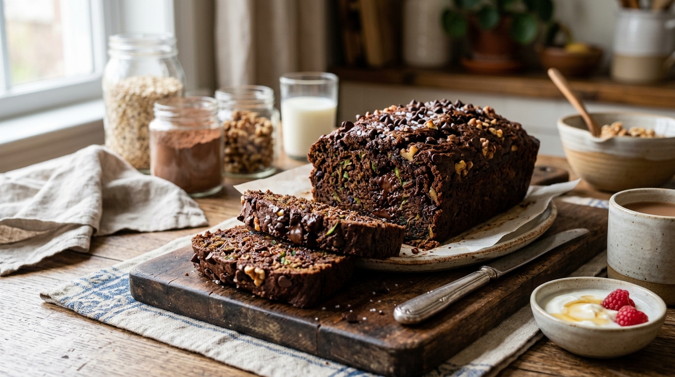 Healthy Chocolate Zucchini Bread - main hero image