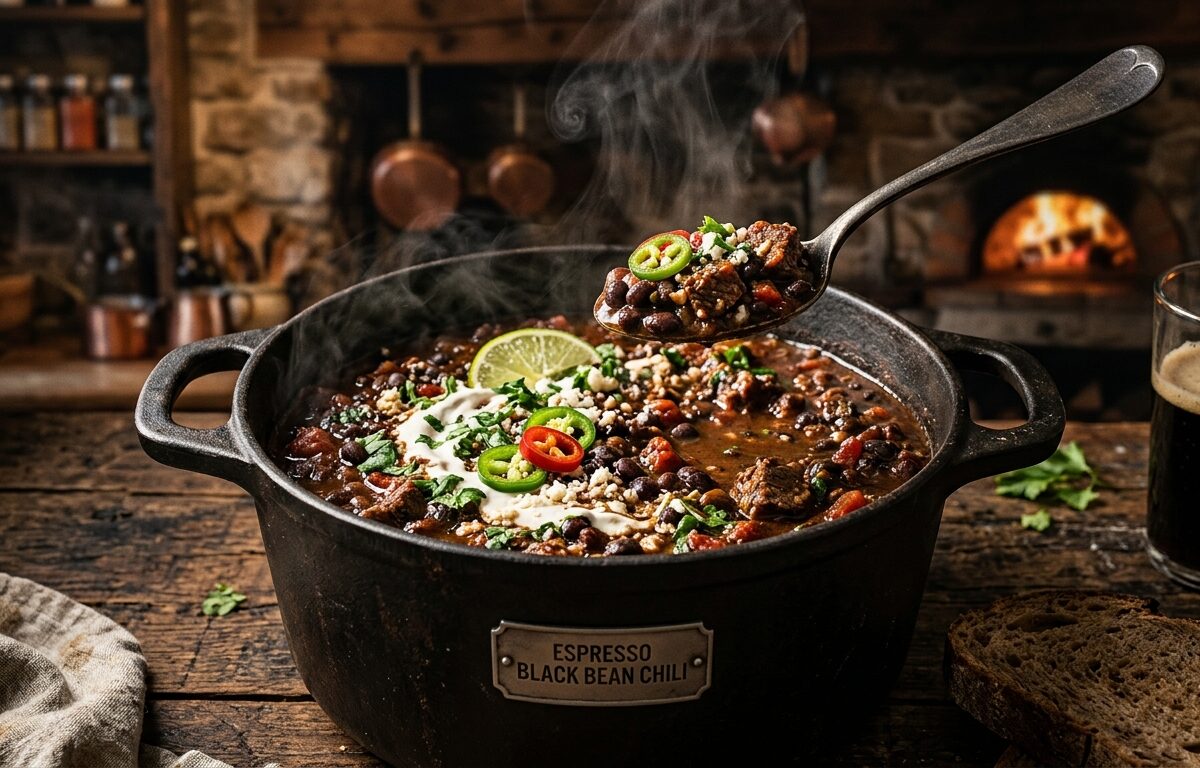 Espresso Black Bean Chili - main hero image