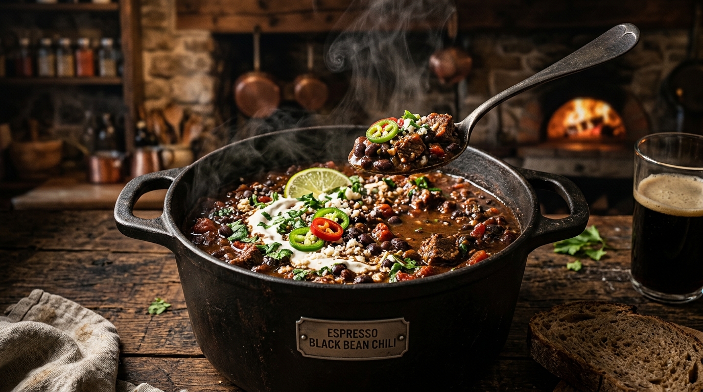Espresso Black Bean Chili - main hero image