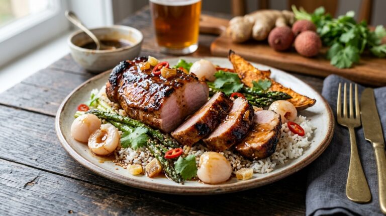 Lychee and Ginger Glazed Pork Tenderloin - main hero image