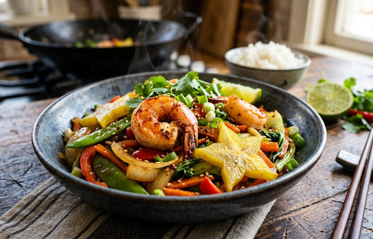 Star Fruit and Shrimp Stir-Fry - main hero image