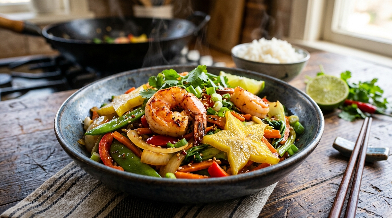 Star Fruit and Shrimp Stir-Fry - main hero image