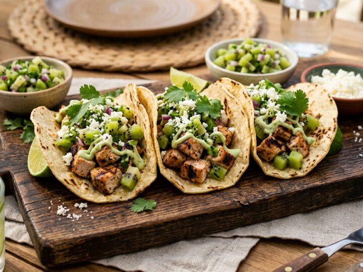Kiwi and Lime Grilled Chicken Tacos - main hero image