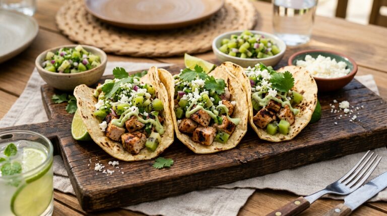 Kiwi and Lime Grilled Chicken Tacos - main hero image