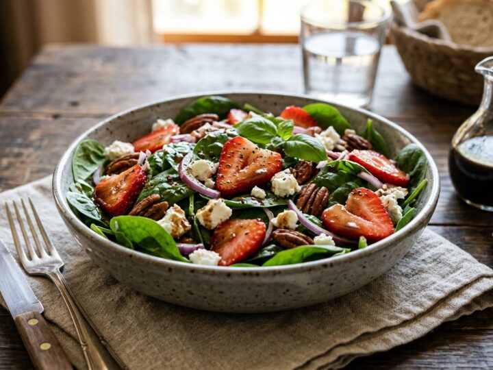 Strawberry Spinach Salad with Balsamic Dressing - main hero image