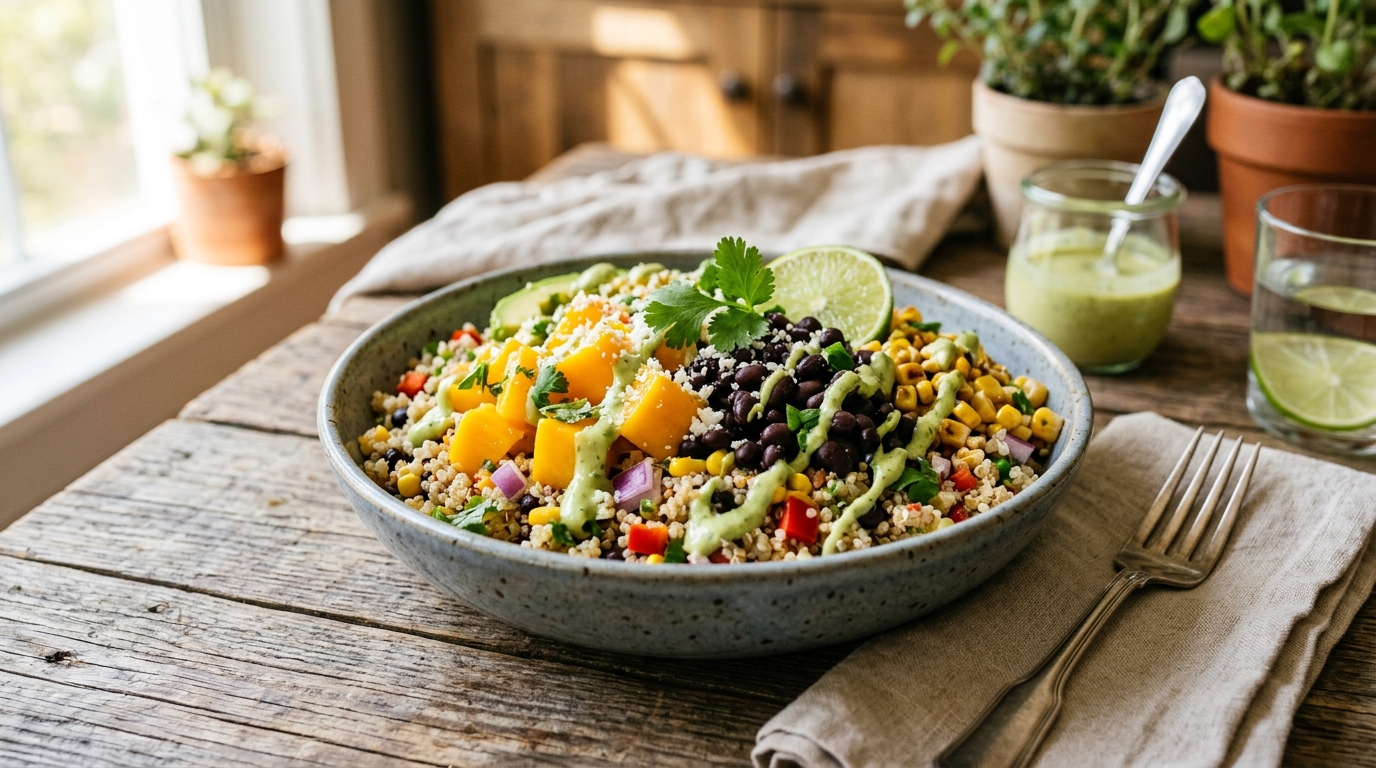 Mango and Black Bean Quinoa Bowl - main hero image