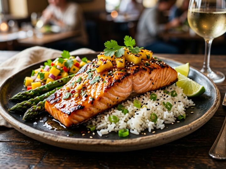 Pineapple and Ginger Glazed Salmon - main hero image