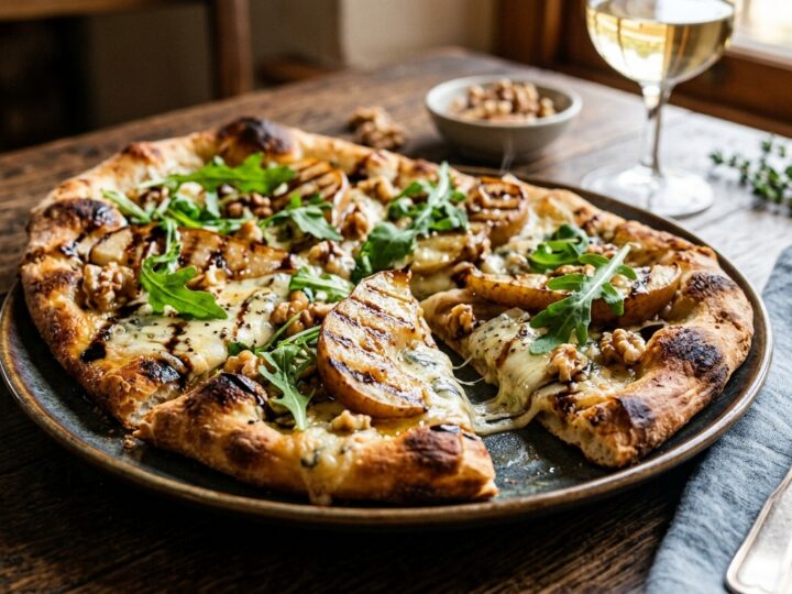 Grilled Pear and Gorgonzola Flatbread - main hero image