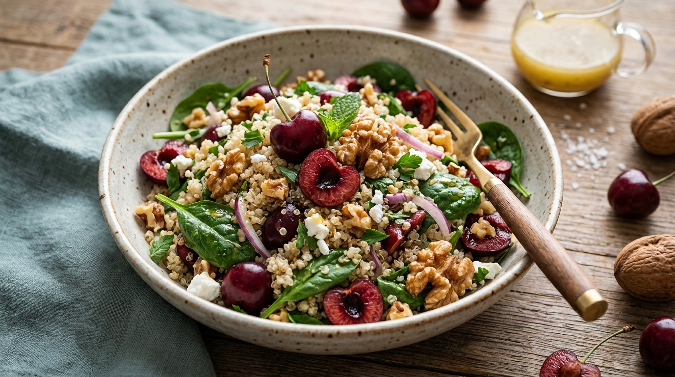 Cherry and Walnut Quinoa Salad - main hero image