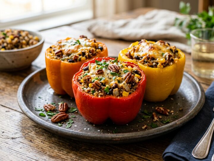 Pecan and Quinoa Stuffed Bell Peppers - main hero image
