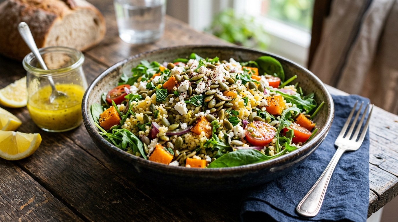 Pumpkin Seed and Millet Salad with Lemon Dressing - main hero image