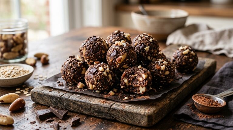 Brazil Nut and Dark Chocolate Energy Bites - main hero image