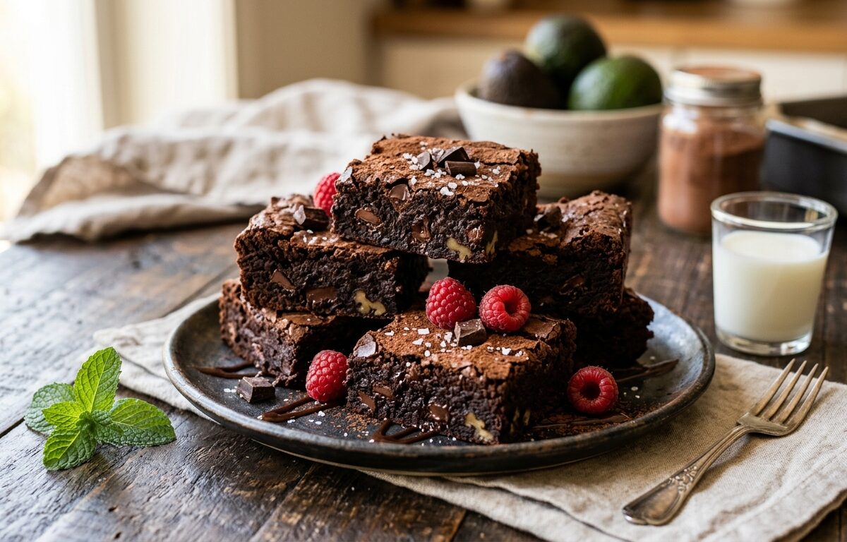 Dark Chocolate Avocado Brownies - main hero image