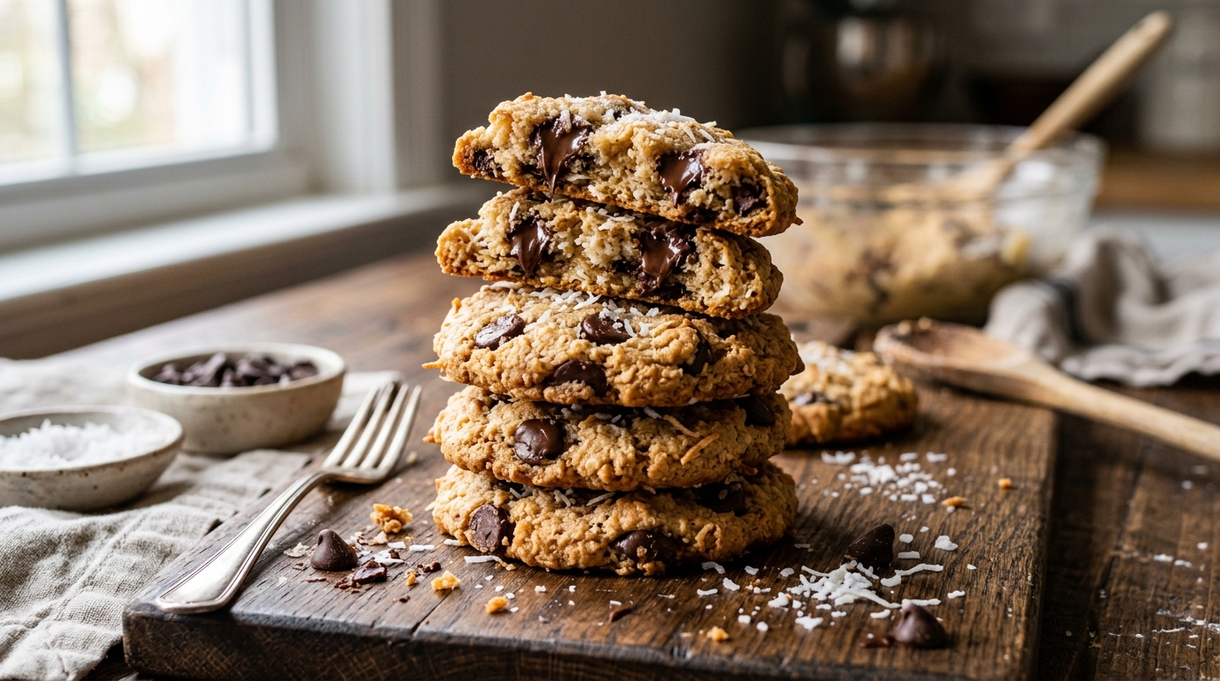 Coconut Flour Chocolate Chip Cookies - main hero image