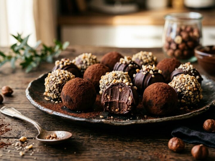 Vegan Chocolate Hazelnut Truffles - main hero image