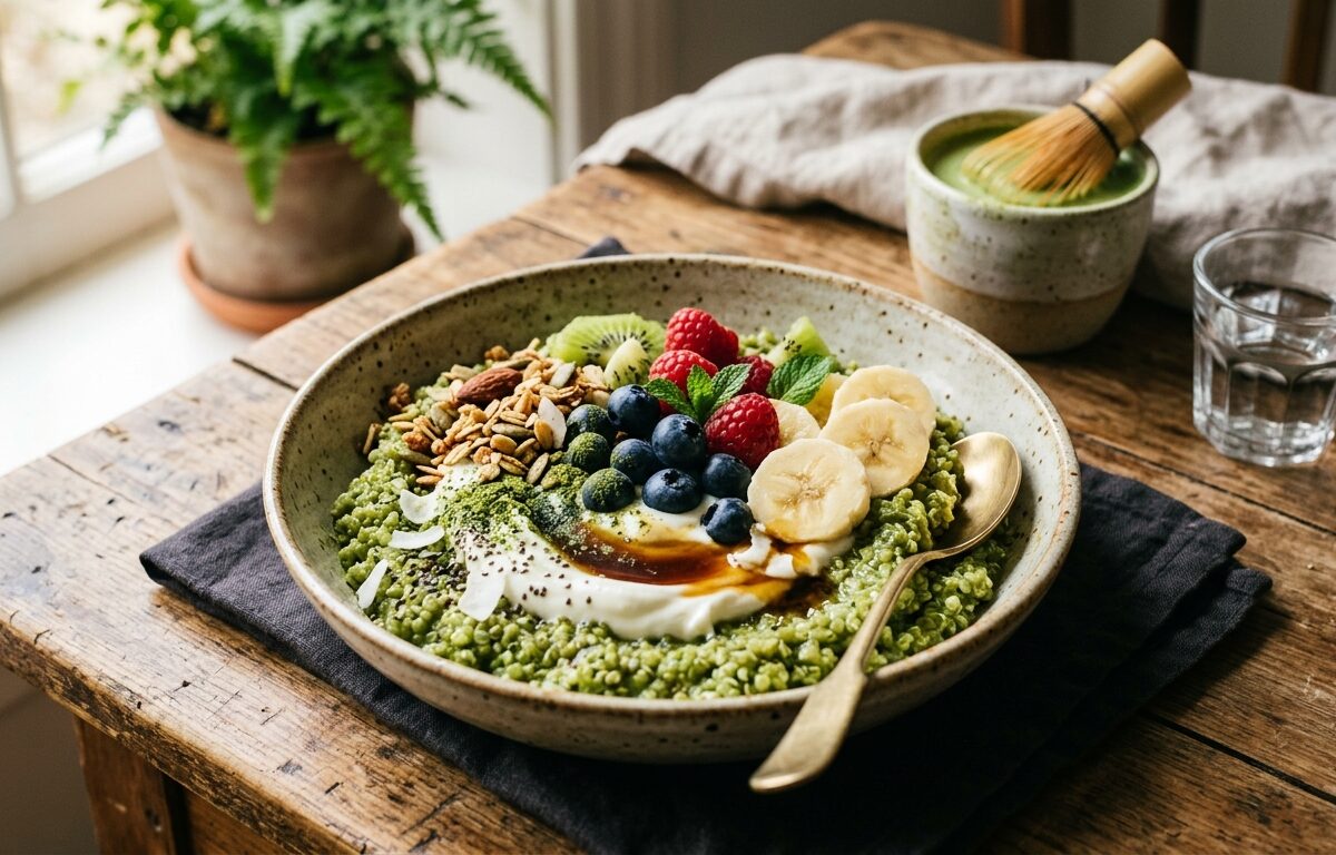 Matcha Green Tea Quinoa Breakfast Bowl - main hero image