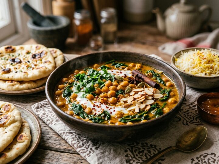 Chai-Spiced Chickpea and Spinach Curry - main hero image