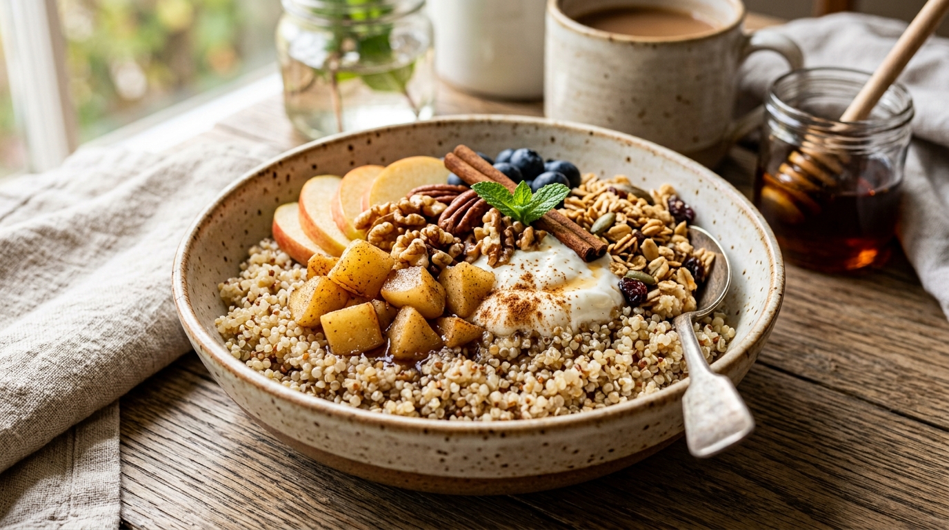 Apple Cinnamon Quinoa Breakfast Bowl - main hero image