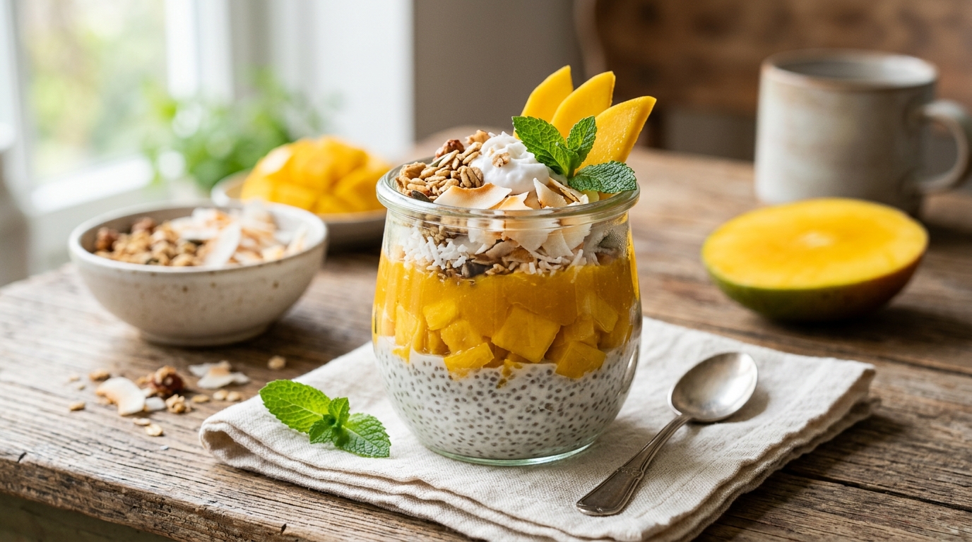 Mango Coconut Chia Pudding - main hero image