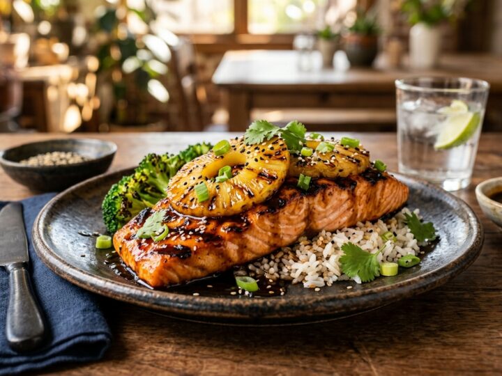 Grilled Pineapple Teriyaki Salmon - main hero image