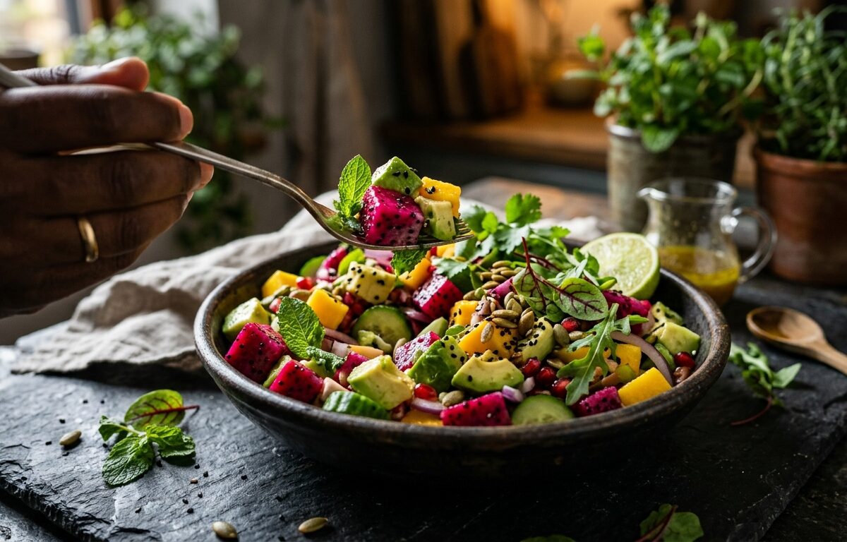 Dragon Fruit and Avocado Salad - main hero image