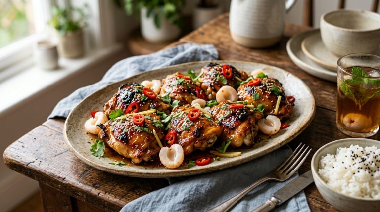 Lychee and Ginger Glazed Chicken - main hero image